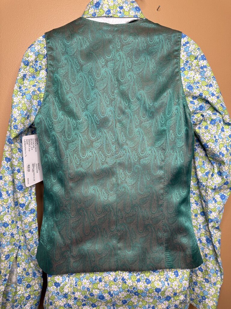 GREEN SATEEN ELLIE MAY VEST