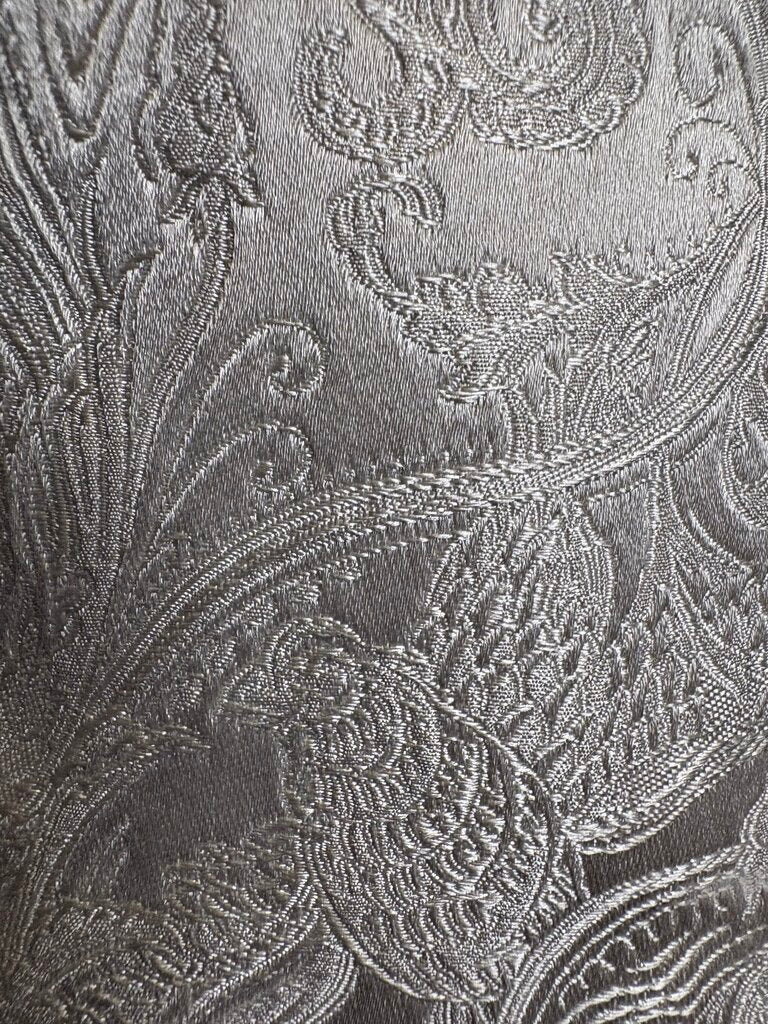 SILVER PAISLEY WITH MATCHING BOW TIE MARSHA DEARRIAGA VEST