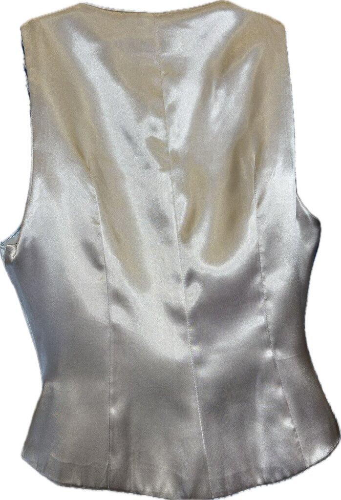 LIGHT BLUE SATIN SCINTILLA VEST
