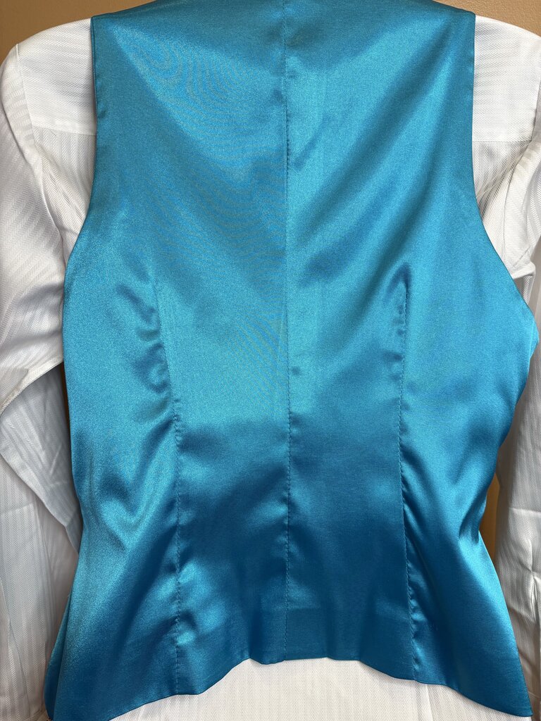 TEAL SATIN BECKER BROTHERS VEST