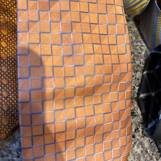 ORANGE /BLUE PATTERN TIE