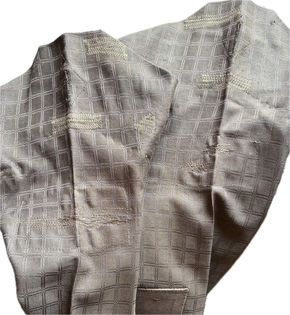 BOYS BROWN SQUARE PATTERN DAY SUIT