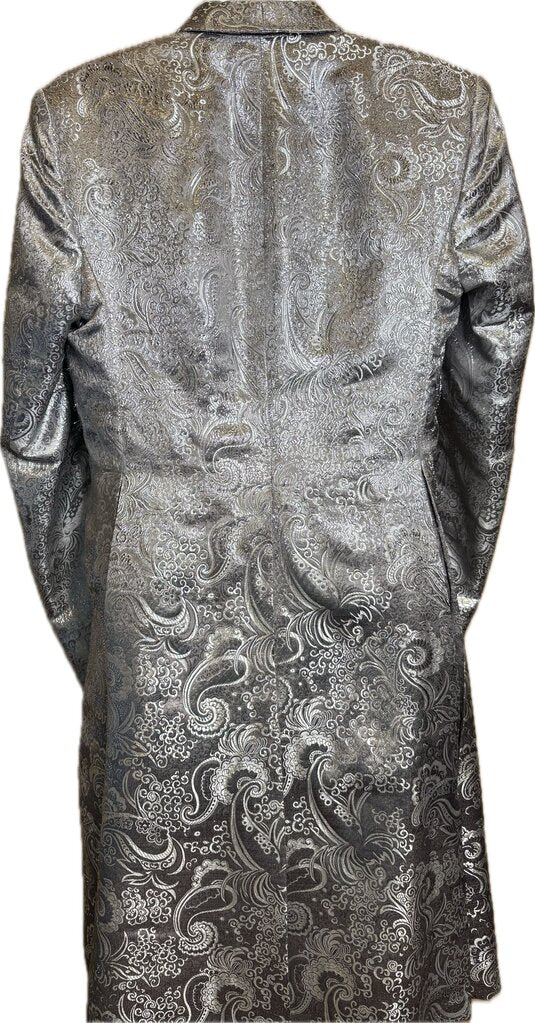 SILVER METALLIC MARSHA DEARRIAGA DAY COAT