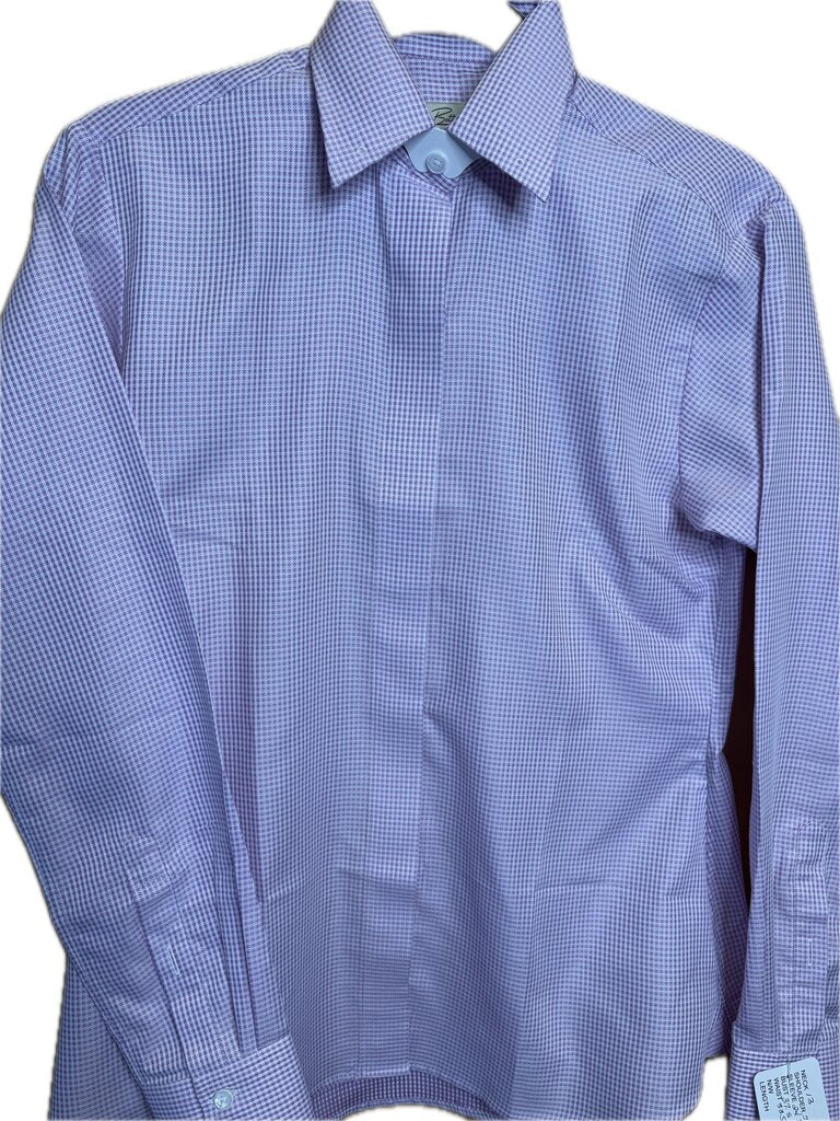PURPLE SQUARE PATTERN BETTY BERDINE SHIRT