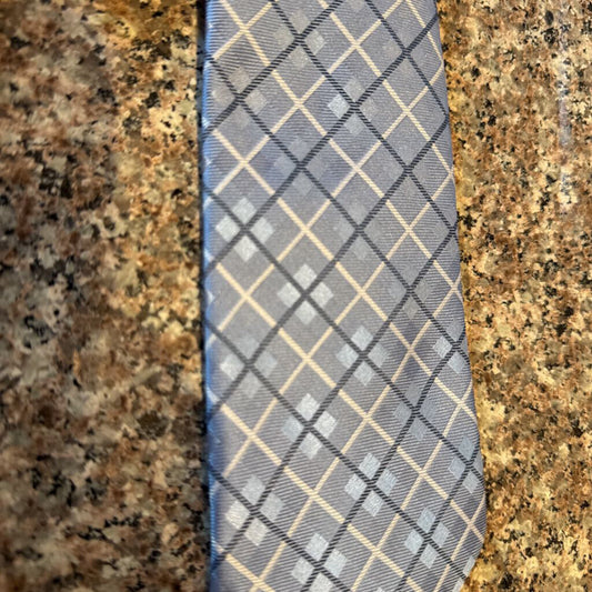 BLUE PLAID TIE