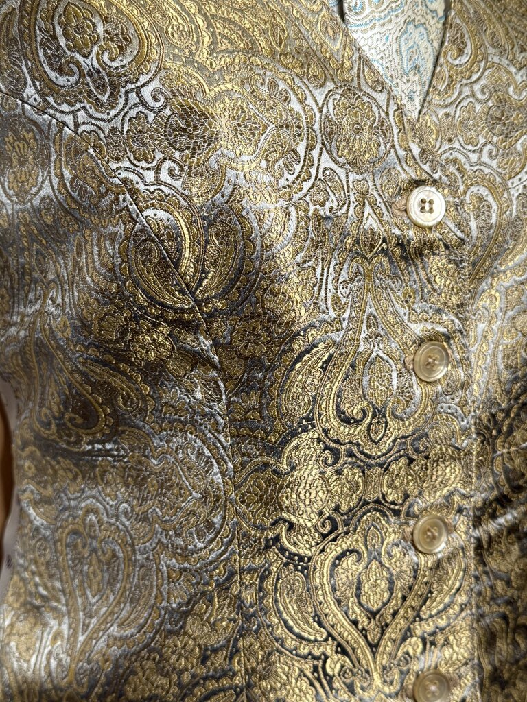 GOLD AND MINT PATTERN HARTMEYER VEST