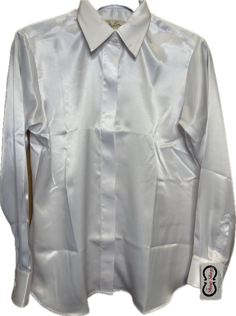 WHITE SATIN BETTY BERDINE SHIRT