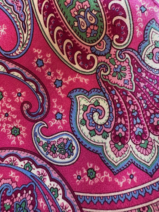 PINK BLUE PAISLEY TIE