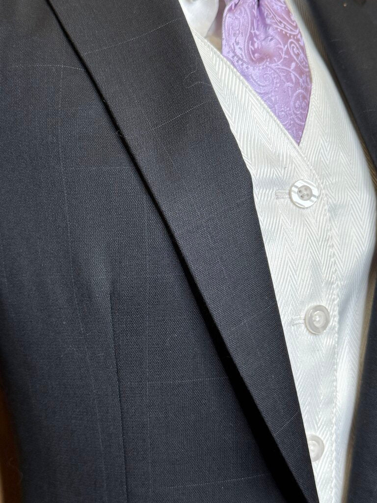 BLACK WITH SUBTLE WINDOWPANE BETTY BERDINE DAY SUIT
