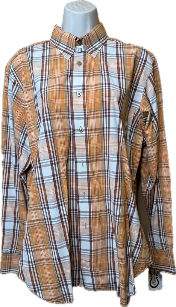 ORANGE PLAID SHIRT BBROS SHIRT