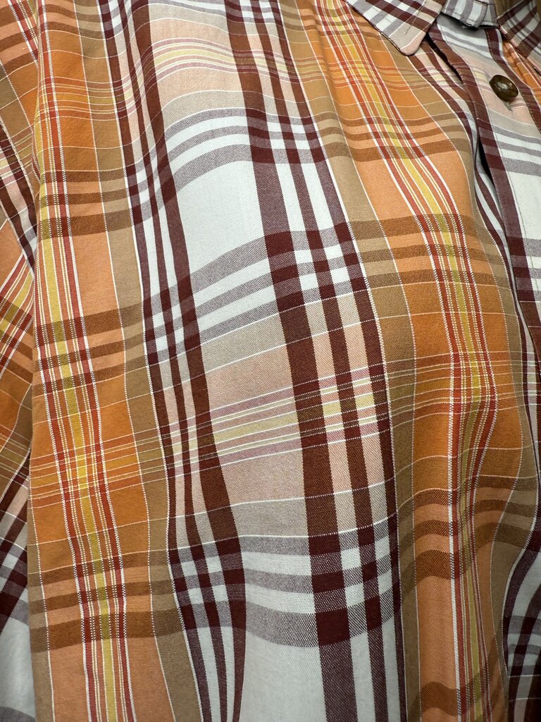 ORANGE PLAID SHIRT BBROS SHIRT