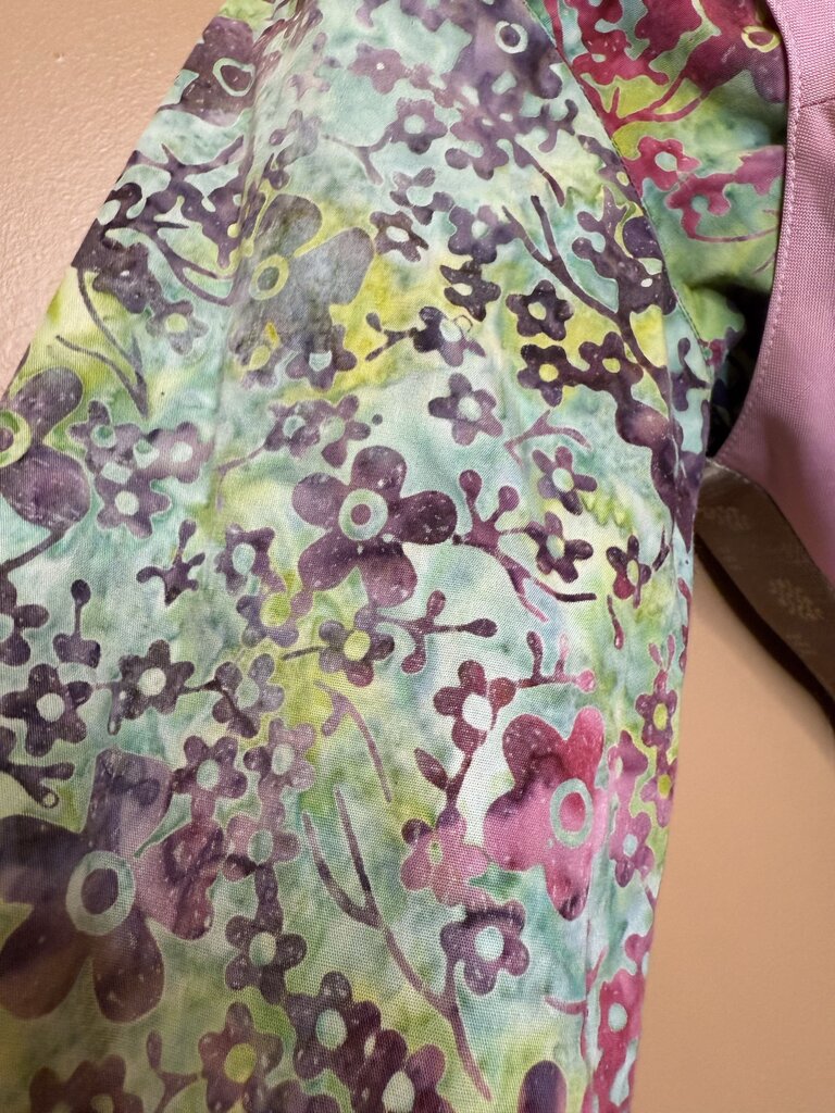 GREEN WITH PINK/PURPLE FLOWERS BBROS SHIRT