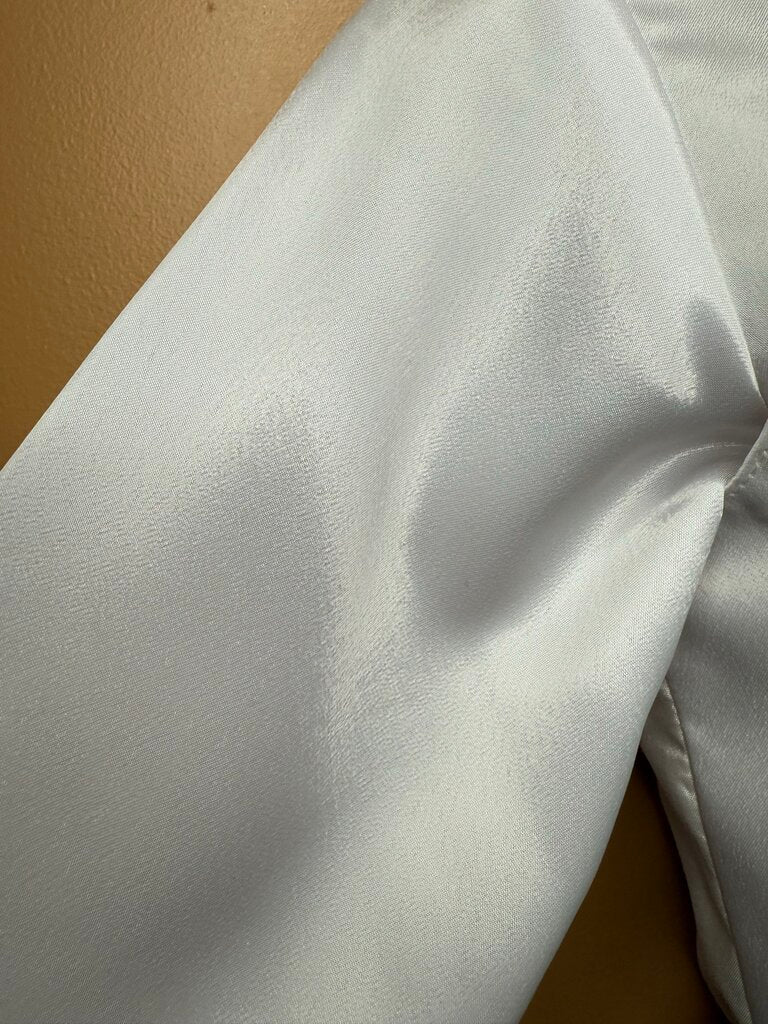 WHITE SATIN ELLIE MAY SHIRT