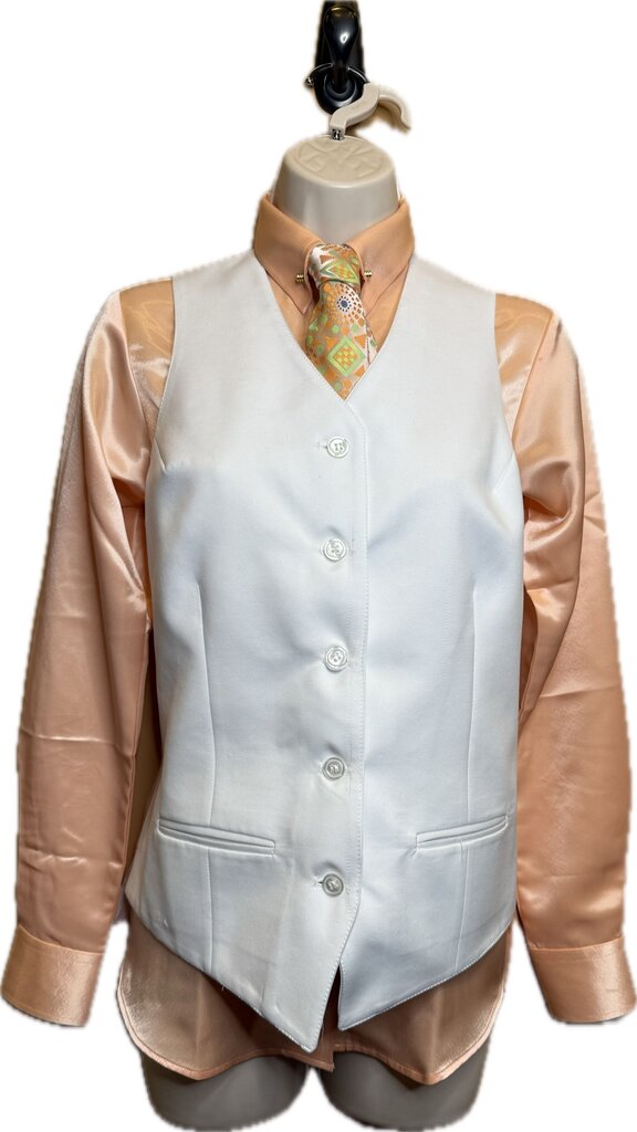 WHITE MATTE SATIN BETTY BERDINE VEST