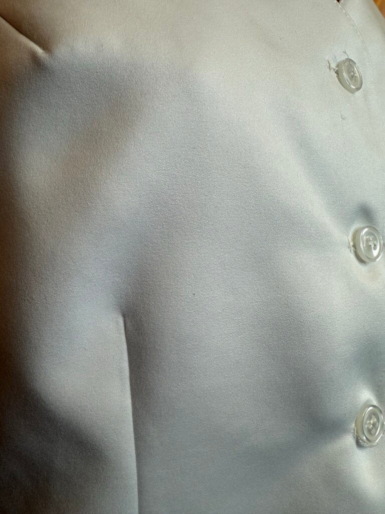 WHITE MATTE SATIN BETTY BERDINE VEST