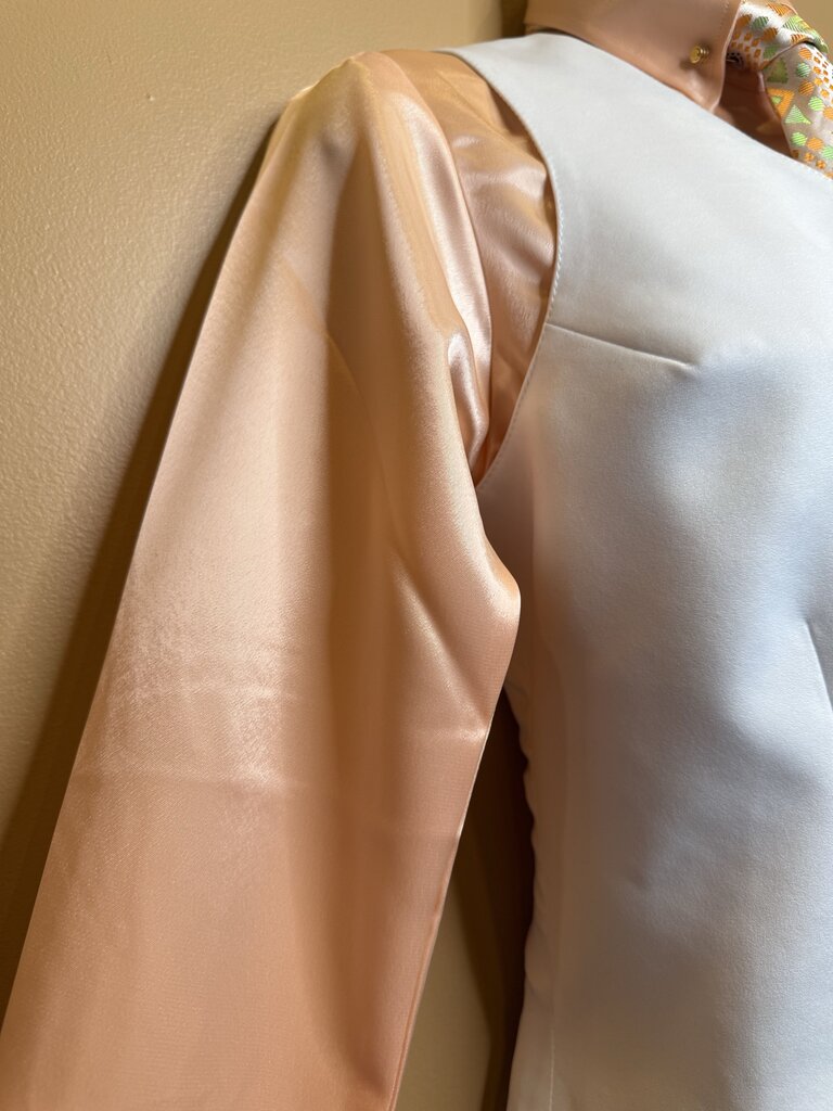 PEACH SATIN BETTY BERDINE SHIRT
