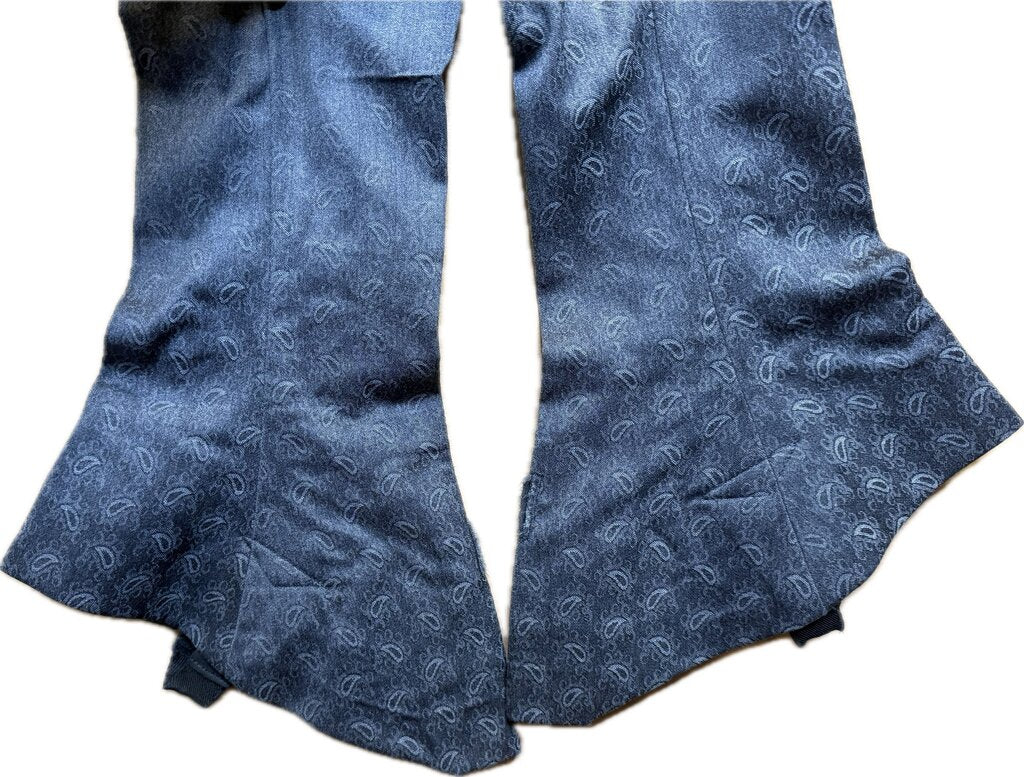 BECKER BROTHERS GRAY PAISLEY PATTERN DAY SUIT