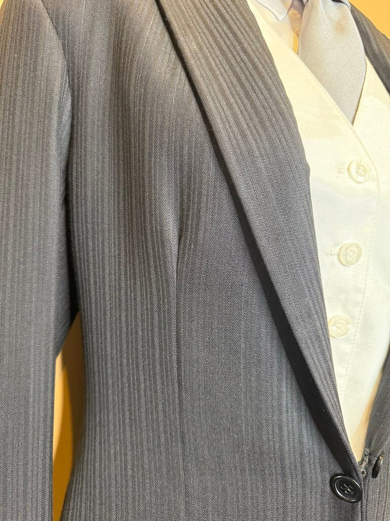BLACK CARL MEYERS DAY SUIT WITH 2 PAIRS OF JODS