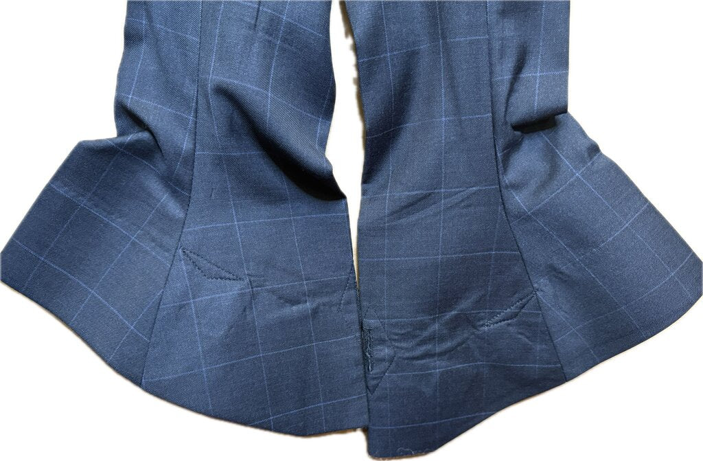 CHARCOAL BLUE PANEL DAY SUIT