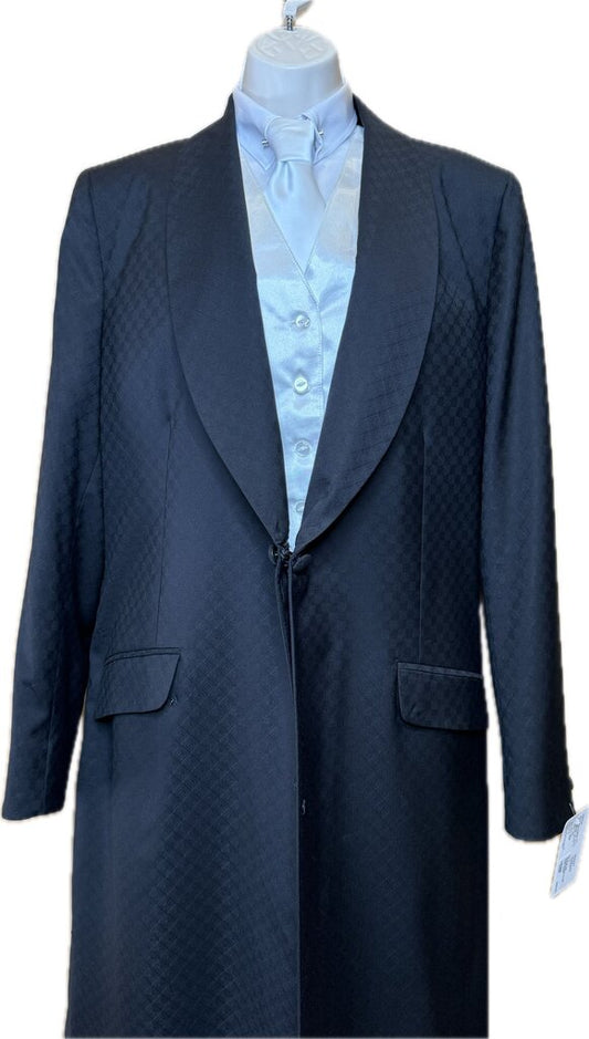 BLACK CD EQUESTRAIN FLAIR DAY COAT