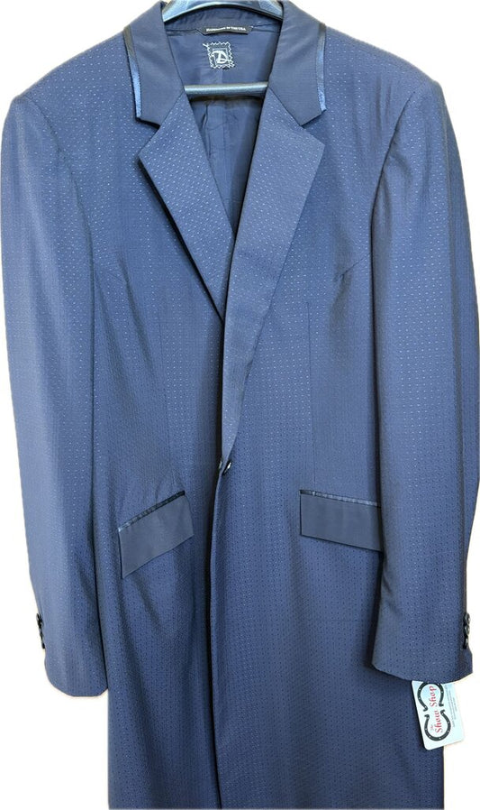 NAVY PATTERN DEREGNAUCOURT DAY COAT