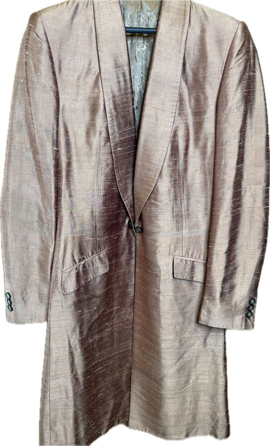 BRONZE DUPIONI SILK DEREGNAUCOURT DAY COAT