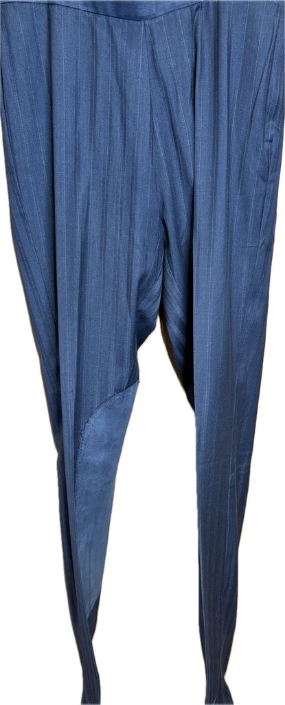 SLATE BLUE WITH SILVER PINSTRIPE MARSHA DEARRIAGA DAY SUIT