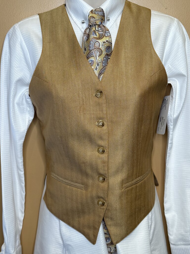 GOLD HERRINGBONE BBRO'S VEST