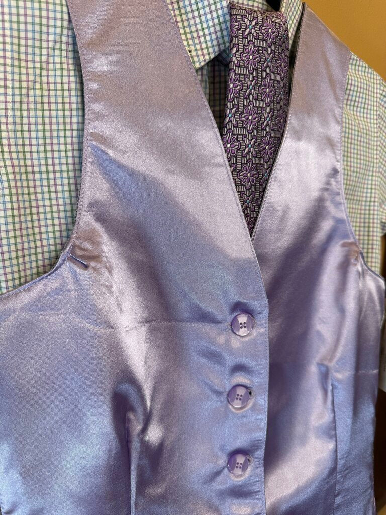 PURPLE SATIN BRB VEST