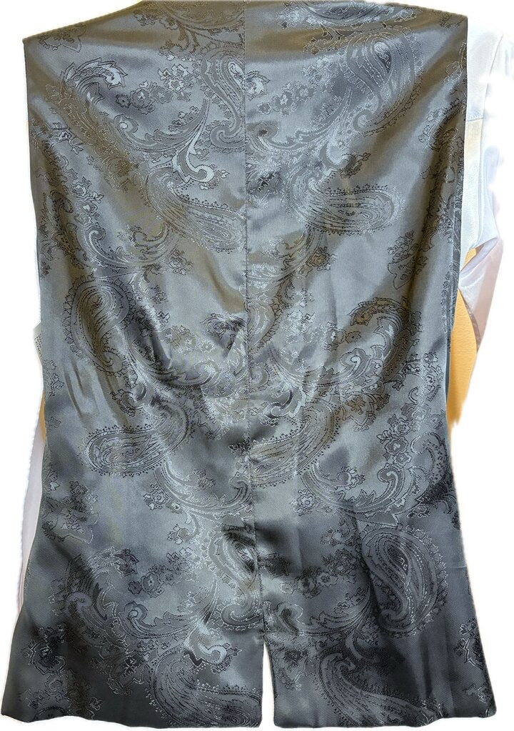 RED PATTERN BETTY BERDINE FORMAL VEST WITH BOW TIE