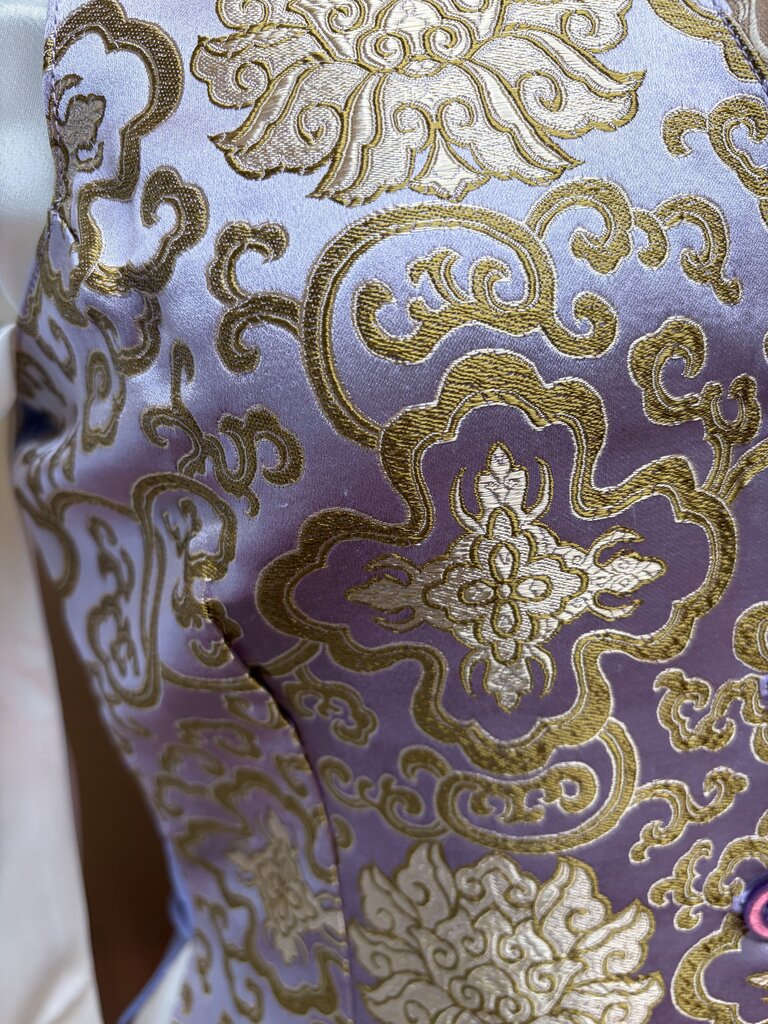 PURPLE AND GOLD PATTERN BRB VEST