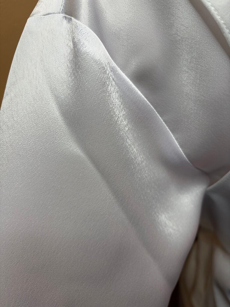WHITE SATIN BETTY BERDINE SHIRT