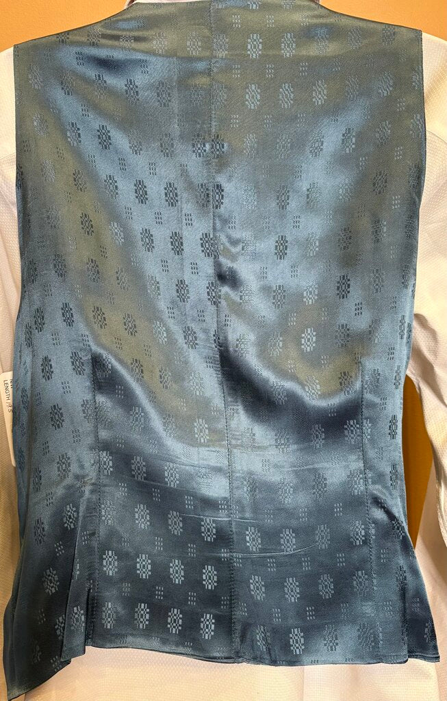 BLUE WITH PINK WINDOWPANE BBRO'S VEST