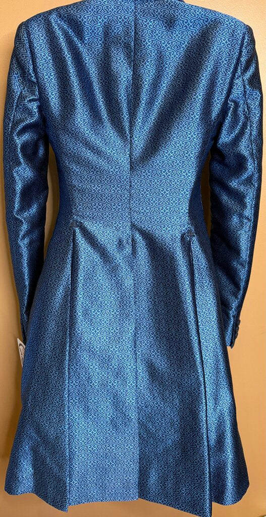 BECKER BROTHERS BLUE PATTERN DAY COAT