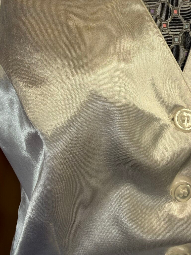 BECKER BROTHERS WHITE SATIN VEST