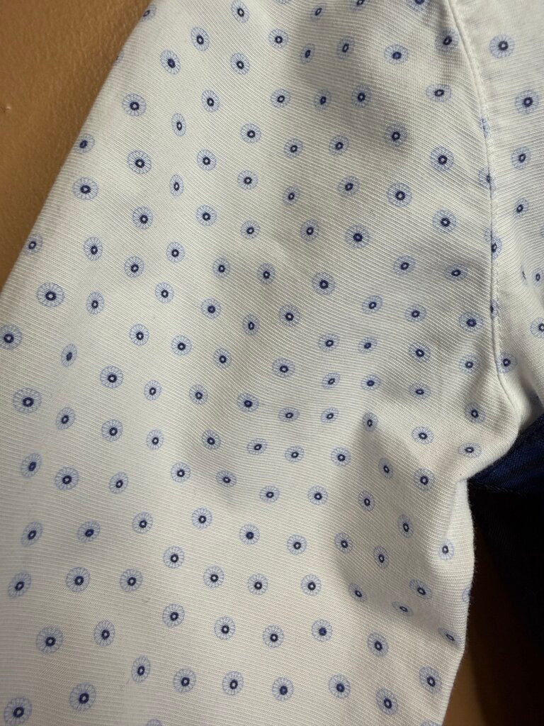 BECKER BROTHERS WHITE WITH BLUE DOT SHIRT