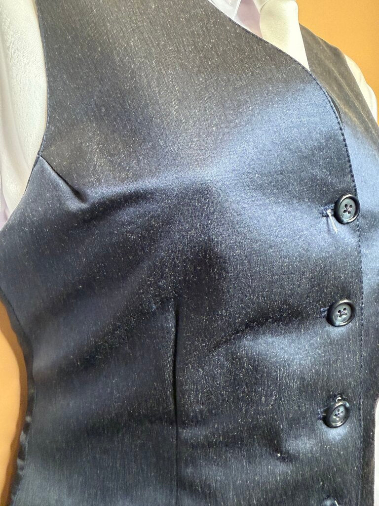 BLACK SATIN VEST