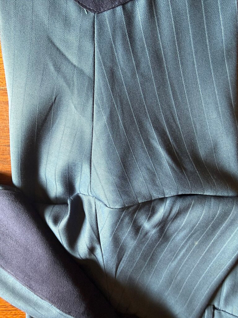 MARSHA DEARRIAGA NAVY BLUE STRIPE DAY SUIT