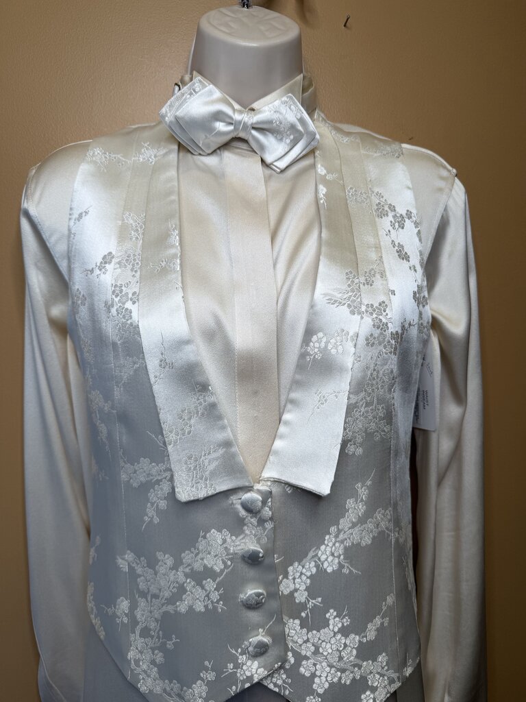 MARSHA DERRIAGA CREAM FORMAL SHIRT VEST AND TIE SET