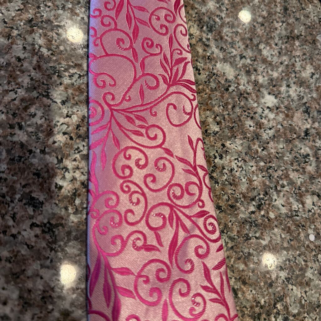 PINK PAISLEY TIE
