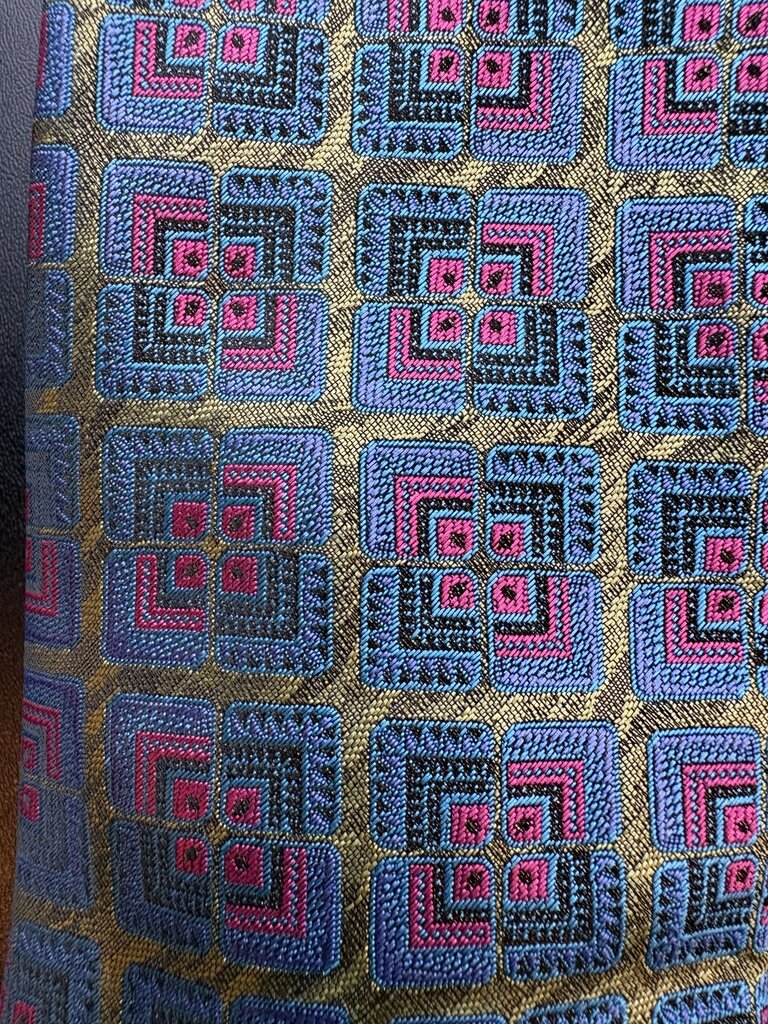 TEAL GREEN AND PURPLE TIE