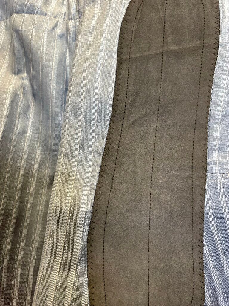 SLATE BLUE WITH SILVER STRIPE BECKER BROTHERS DAY SUIT W/2 PAIR OF JODS