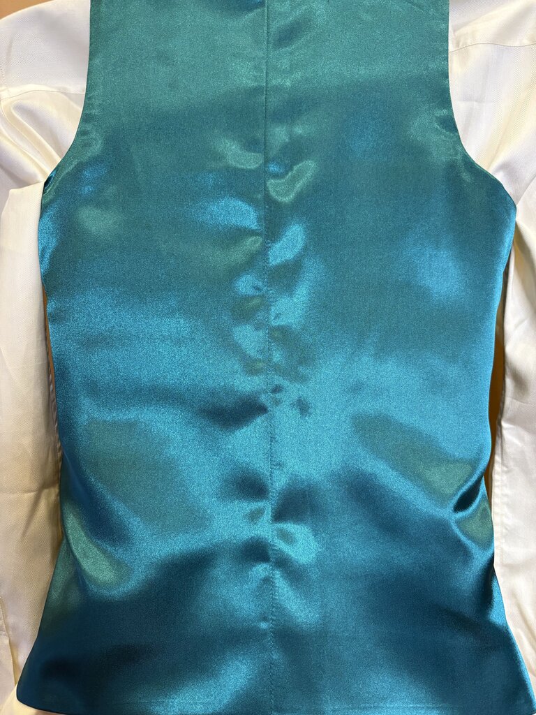TEAL SATIN VEST BETTY BERDINE
