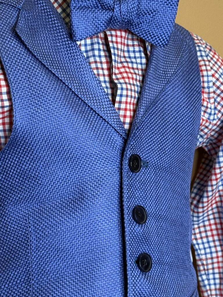 ROYAL BLUE DION VEST WITH MATCHING BOWTIE