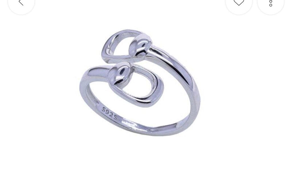 STERLING SILVER ADJUSTABLE SNAFFLE BIT WRAP RING