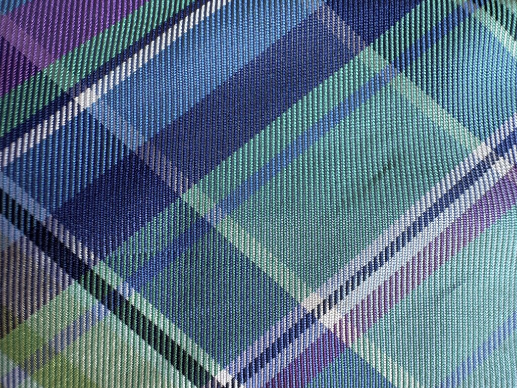 GREEN BLUE PURPLE PLAID TIE