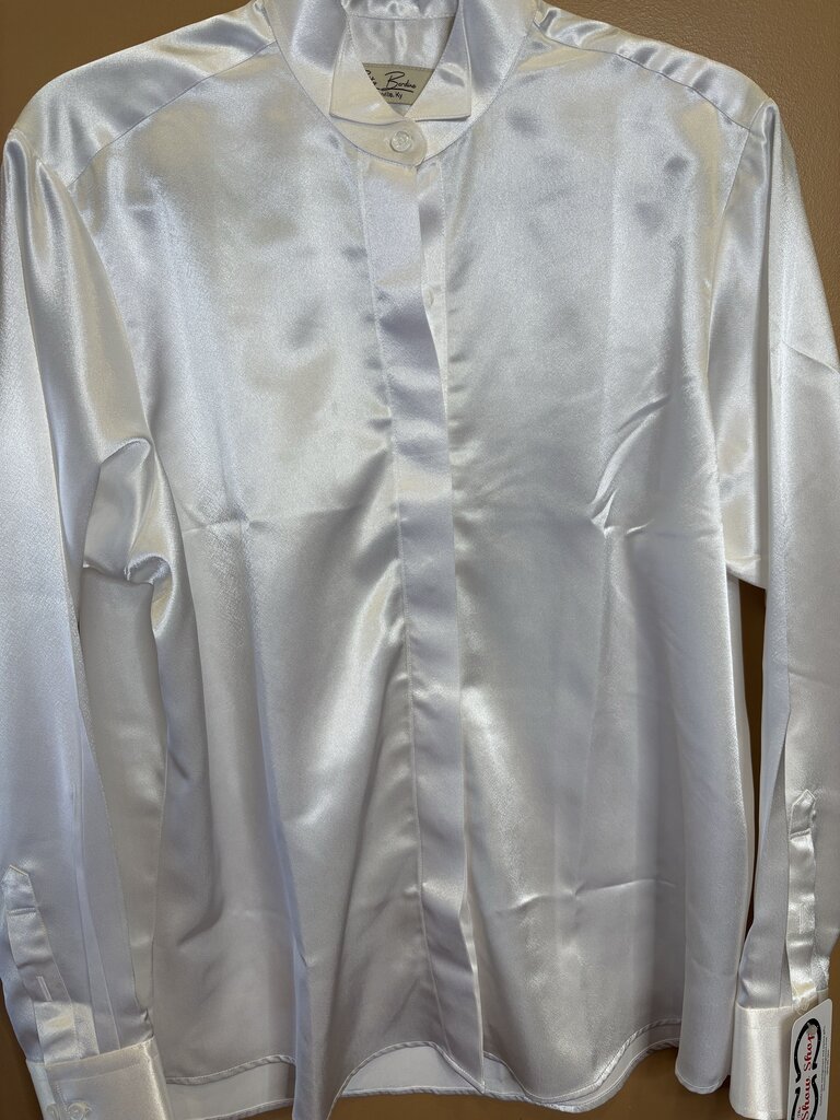 WHITE SATIN FORMAL BETTY BERDINE SHIRT