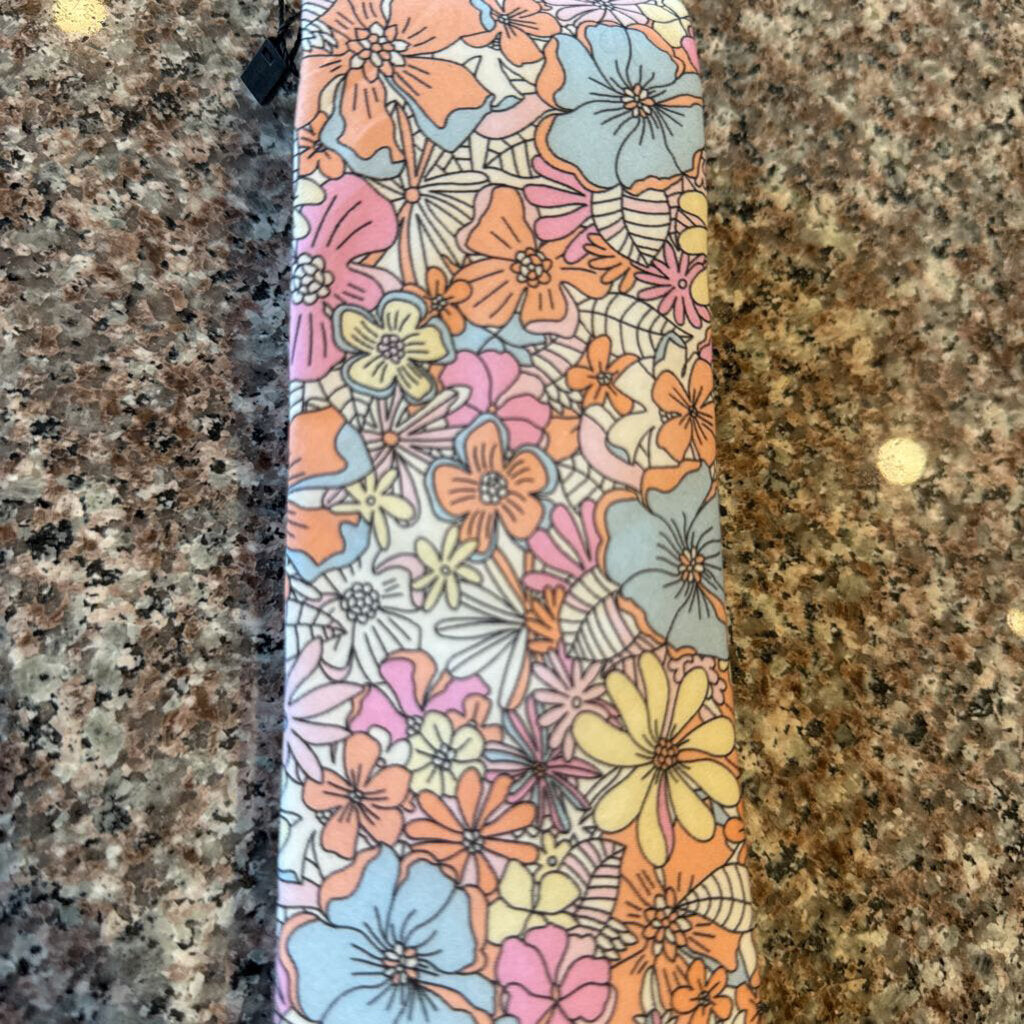PEACH, YELLOW PINK AND BLUE FLOWERS TIE