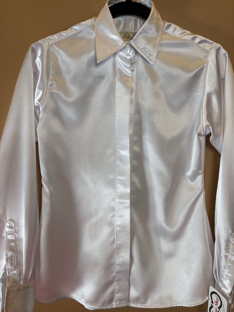WHITE SATIN BETTY BERDINE SHIRT
