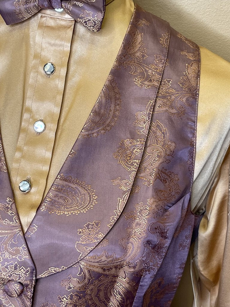 FORMAL VEST SHIRT COMBO DEREGNAUCOURT PINK/PEACH PAISLEY